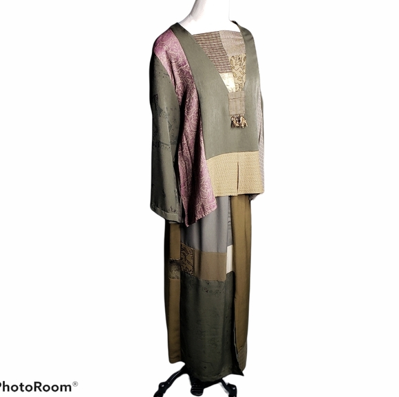 Vintage Art to Wear 80's Lagenlook Bohemian Donna Jessica Hand Printed One size - Picture 3 of 15